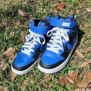Nike Court Borough Mid 2 DM8872-001 Blue/Black Casual Shoes Sneakers Size 4.5Y